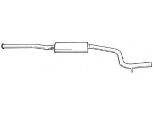 AKS DASIS SG25480 vidurinis duslintuvas 
 Išmetimo sistema -> Duslintuvas
7010340