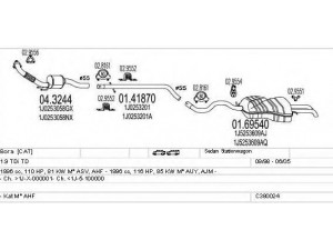 MTS C380024002819 išmetimo sistema 
 Išmetimo sistema -> Išmetimo sistema, visa