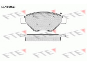 FTE BL1899B3 stabdžių trinkelių rinkinys, diskinis stabdys 
 Techninės priežiūros dalys -> Papildomas remontas
41 06 091 92R, 77 01 207 673