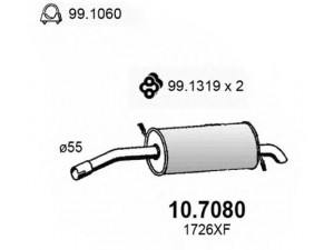 ASSO 10.7080 galinis duslintuvas 
 Išmetimo sistema -> Duslintuvas
1726RN, 1726RT, 1726XF, 173092