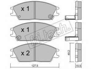fri.tech. 083.1 stabdžių trinkelių rinkinys, diskinis stabdys 
 Techninės priežiūros dalys -> Papildomas remontas
58101-1CA00, 58101-1CA10, 58101-22A00