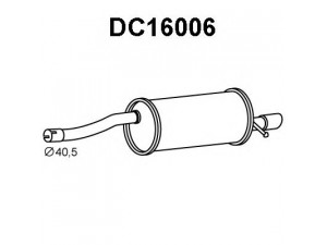 VENEPORTE DC16006 galinis duslintuvas 
 Išmetimo sistema -> Duslintuvas
200100919R