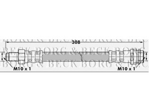 BORG & BECK BBH7324 stabdžių žarnelė 
 Stabdžių sistema -> Stabdžių žarnelės
171 428 0035, 1714280035, 2104280035