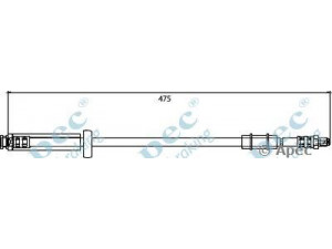APEC braking HOS3975 stabdžių žarnelė 
 Stabdžių sistema -> Stabdžių žarnelės
1311401080, 1325030080, 71736977