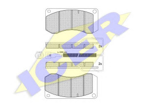 ICER 151244 stabdžių trinkelių rinkinys, diskinis stabdys 
 Techninės priežiūros dalys -> Papildomas remontas
5001 829 545