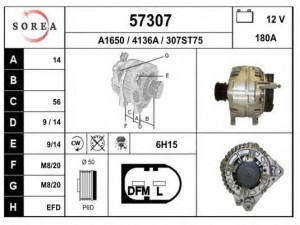 EAI 57307 kintamosios srovės generatorius
03G903023F, 03L903023Q