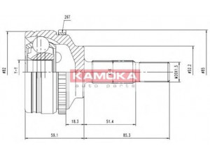 KAMOKA 7140 jungčių komplektas, kardaninis velenas 
 Ratų pavara -> Sujungimai/komplektas
7700110484