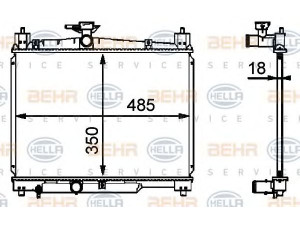 HELLA 8MK 376 718-421 radiatorius, variklio aušinimas 
 Aušinimo sistema -> Radiatorius/alyvos aušintuvas -> Radiatorius/dalys
16400-0J010, 16400-23080, 16400-23100