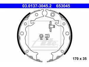 ATE 03.0137-3045.2 stabdžių trinkelių komplektas, stovėjimo stabdis 
 Stabdžių sistema -> Rankinis stabdys
26694FJ000, 26694FJ001