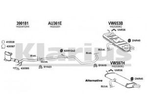 KLARIUS 931447U išmetimo sistema 
 Išmetimo sistema -> Išmetimo sistema, visa
