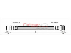 METZGER 4114736 stabdžių žarnelė 
 Stabdžių sistema -> Stabdžių žarnelės
191 611 701A, 191 611 701A