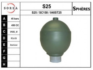 EAI S25 pakabos sfera, pneumatinė pakaba 
 Pakaba -> Važiavimo aukščio kontrolė/hidraulinė pakaba
527129, 527176