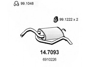 ASSO 14.7093 galinis duslintuvas 
 Išmetimo sistema -> Duslintuvas
1019419, 1076530, 1101711, 1496899