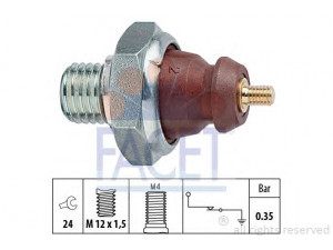 FACET 7.0057 alyvos slėgio jungiklis 
 Variklis -> Variklio elektra
12 61 1 277 591, 12 77 5 91