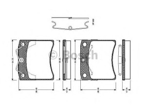 BOSCH 0 986 TB2 670 stabdžių trinkelių rinkinys, diskinis stabdys
701 698 151 A, 701 698 151 B, 701 698 151 F