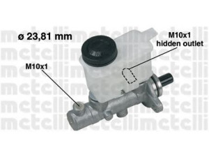 METELLI 05-0331 pagrindinis cilindras, stabdžiai 
 Stabdžių sistema -> Pagrindinis stabdžių cilindras
BC2A-43-40Z, BC2A-43-40ZA