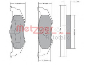 METZGER 1170320 stabdžių trinkelių rinkinys, diskinis stabdys 
 Techninės priežiūros dalys -> Papildomas remontas
05011631AA, 4509374, 4720644, 4762669