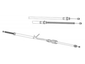 KAWE FO02225 trosas, stovėjimo stabdys 
 Stabdžių sistema -> Valdymo svirtys/trosai
1494642, 1C152A809CG, 4095181, 4400344