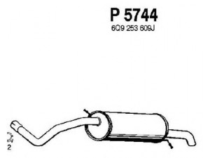 FENNO P5744 galinis duslintuvas 
 Išmetimo sistema -> Duslintuvas
6Q9253609AF, 6Q9253609J