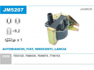 JANMOR JM5207 ritė, uždegimas 
 Kibirkšties / kaitinamasis uždegimas -> Uždegimo ritė
7553120, 7588435, 7646974, 7746153