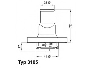WAHLER 3105.87D termostatas, aušinimo skystis 
 Aušinimo sistema -> Termostatas/tarpiklis -> Thermostat
754 5958, 758 9135, 758 9135, 7545 9580