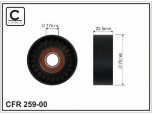 CAFFARO 259-00 įtempiklio skriemulys, V formos rumbuotas diržas 
 Diržinė pavara -> V formos rumbuotas diržas/komplektas -> Įtempiklio skriemulys
6682000870, 6682001270, 6682001670