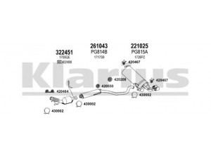 KLARIUS 631101E išmetimo sistema 
 Išmetimo sistema -> Išmetimo sistema, visa