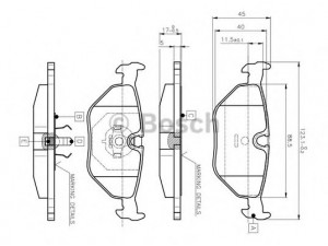 BOSCH 0 986 TB2 143 stabdžių trinkelių rinkinys, diskinis stabdys 
 Techninės priežiūros dalys -> Papildomas remontas
34 21 1 154 221, 34 21 1 157 044