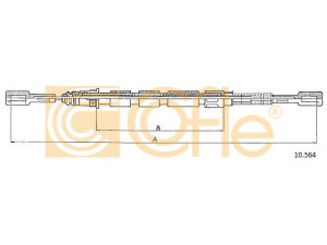 COFLE 10.564 trosas, stovėjimo stabdys 
 Stabdžių sistema -> Valdymo svirtys/trosai
21083508180