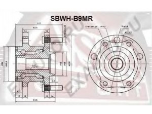 ASVA SBWH-B9MR rato stebulė 
 Ašies montavimas/vairavimo mechanizmas/ratai -> Rato stebulė/montavimas -> Rato stebulė
28473-XA00A, 28473-XA00B