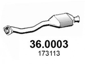 ASSO 36.0003 katalizatoriaus keitiklis 
 Išmetimo sistema -> Katalizatoriaus keitiklis
173113, 173115, 173125, 173160