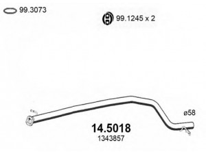ASSO 14.5018 išleidimo kolektorius 
 Išmetimo sistema -> Išmetimo vamzdžiai
1148391, 1343857, 1518069