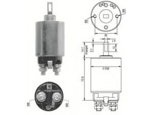 MAGNETI MARELLI 940113050280 solenoidinis jungiklis, starteris
S114146