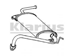 KLARIUS 240062 galinis duslintuvas 
 Išmetimo sistema -> Duslintuvas
MB514121, MB687510