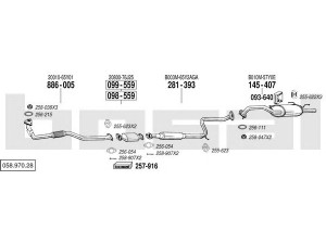 BOSAL 058.970.28 išmetimo sistema 
 Išmetimo sistema -> Išmetimo sistema, visa