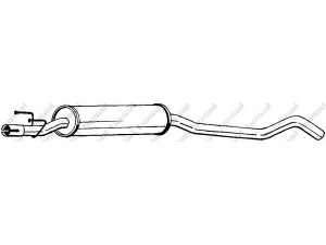 BOSAL 281-541 vidurinis duslintuvas 
 Išmetimo sistema -> Duslintuvas
58 52 087, 58 52 816, 8 52 002