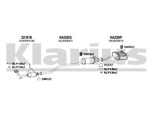 KLARIUS 420210U išmetimo sistema 
 Išmetimo sistema -> Išmetimo sistema, visa