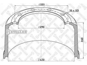 STELLOX 85-00049-SX stabdžių būgnas
0310677570, 0310977160, 0310977770