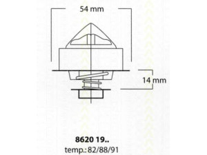TRISCAN 8620 1982 termostatas, aušinimo skystis 
 Aušinimo sistema -> Termostatas/tarpiklis -> Thermostat