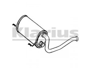 KLARIUS PG548Q vidurinis duslintuvas 
 Išmetimo sistema -> Duslintuvas
172667, 1726E7, 172883, 172667