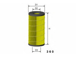 MISFAT F115 kuro filtras 
 Techninės priežiūros dalys -> Papildomas remontas
26560201, 1R0794, 1R1804