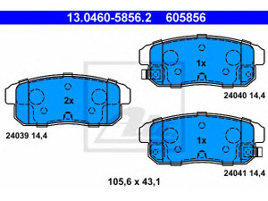 ATE 13.0460-5856.2 stabdžių trinkelių rinkinys, diskinis stabdys 
 Techninės priežiūros dalys -> Papildomas remontas
F1YA-26-43Z, 55800-60J10