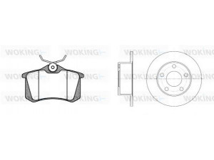 WOKING 83633.00 stabdžių rinkinys, diskiniai stabdžiai 
 Stabdžių sistema -> Diskinis stabdys -> Stabdžių remonto rinkinys
4A0615601A, 1H0698451D, 1H0698451A
