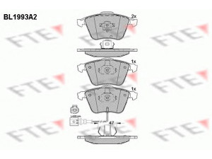 FTE BL1993A2 stabdžių trinkelių rinkinys, diskinis stabdys 
 Techninės priežiūros dalys -> Papildomas remontas
1K0 698 151 B, 1K0 698 151 B, 1K0 698 151 B