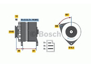 BOSCH 0 986 036 020 kintamosios srovės generatorius 
 Elektros įranga -> Kint. sr. generatorius/dalys -> Kintamosios srovės generatorius
1005349, 5023530, 5026100, 76BB 10300 CA