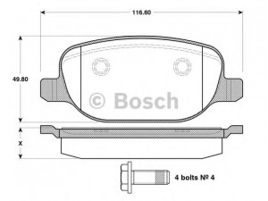 BOSCH 0 986 TB3 122 stabdžių trinkelių rinkinys, diskinis stabdys 
 Techninės priežiūros dalys -> Papildomas remontas
77363818, 77363818, 77363818