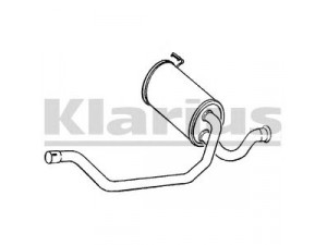 KLARIUS CN317B vidurinis duslintuvas 
 Išmetimo sistema -> Duslintuvas
95654020, 95667763, 95654020, 95667763