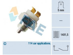 FAE 40270 jungiklis, atbulinės eigos žibintas 
 Elektros įranga -> Šviesų jungikliai/relės/valdymas -> Šviesų jungiklis/svirtis
2257.12, 37610-80042, 79 10 002 503