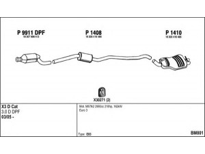 FENNO BM801 išmetimo sistema 
 Išmetimo sistema -> Išmetimo sistema, visa
