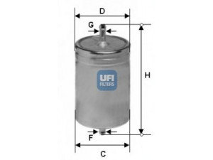 UFI 31.611.00 kuro filtras 
 Techninės priežiūros dalys -> Papildomas remontas
71711048, 7606404, 25055364, 25121113